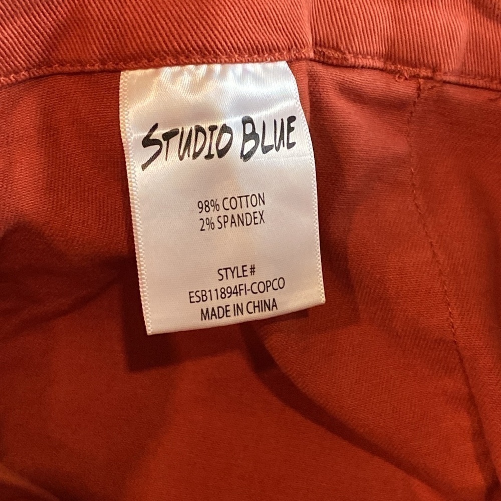 Studio Blue Women’s Burnt Orange High-rise Pants Size 30 - Picture 6 of 6